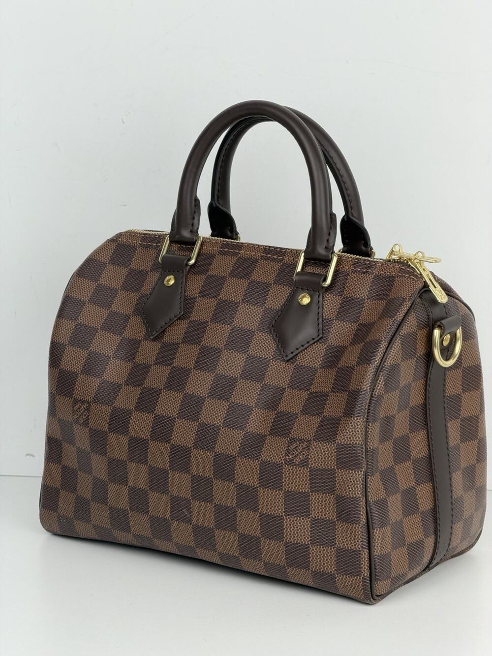 Louis Vuitton Speedy Bandouliere 25 Handbag in Damier Ebene Coated Canvas NFC F1